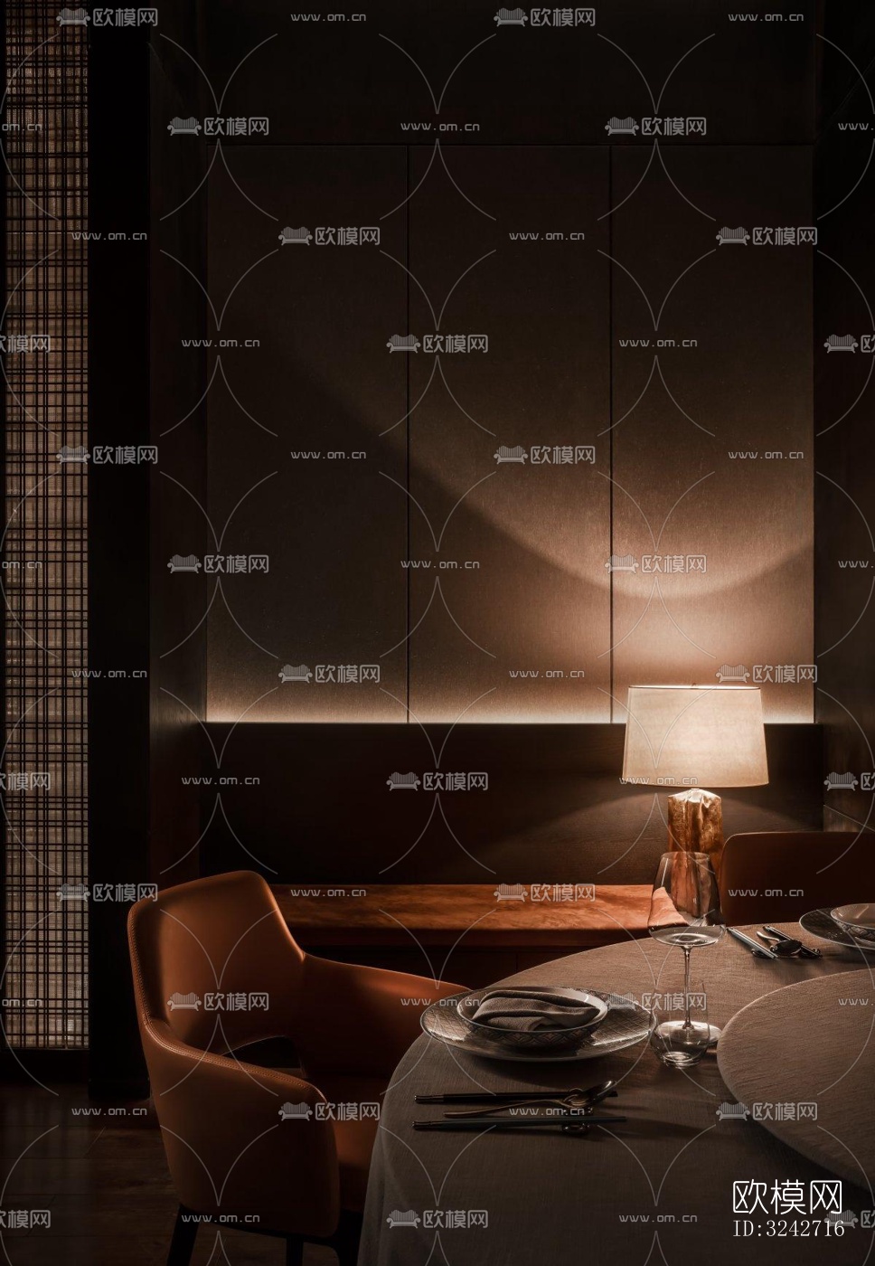 新中式中餐厅效果图下载（渲染图10）