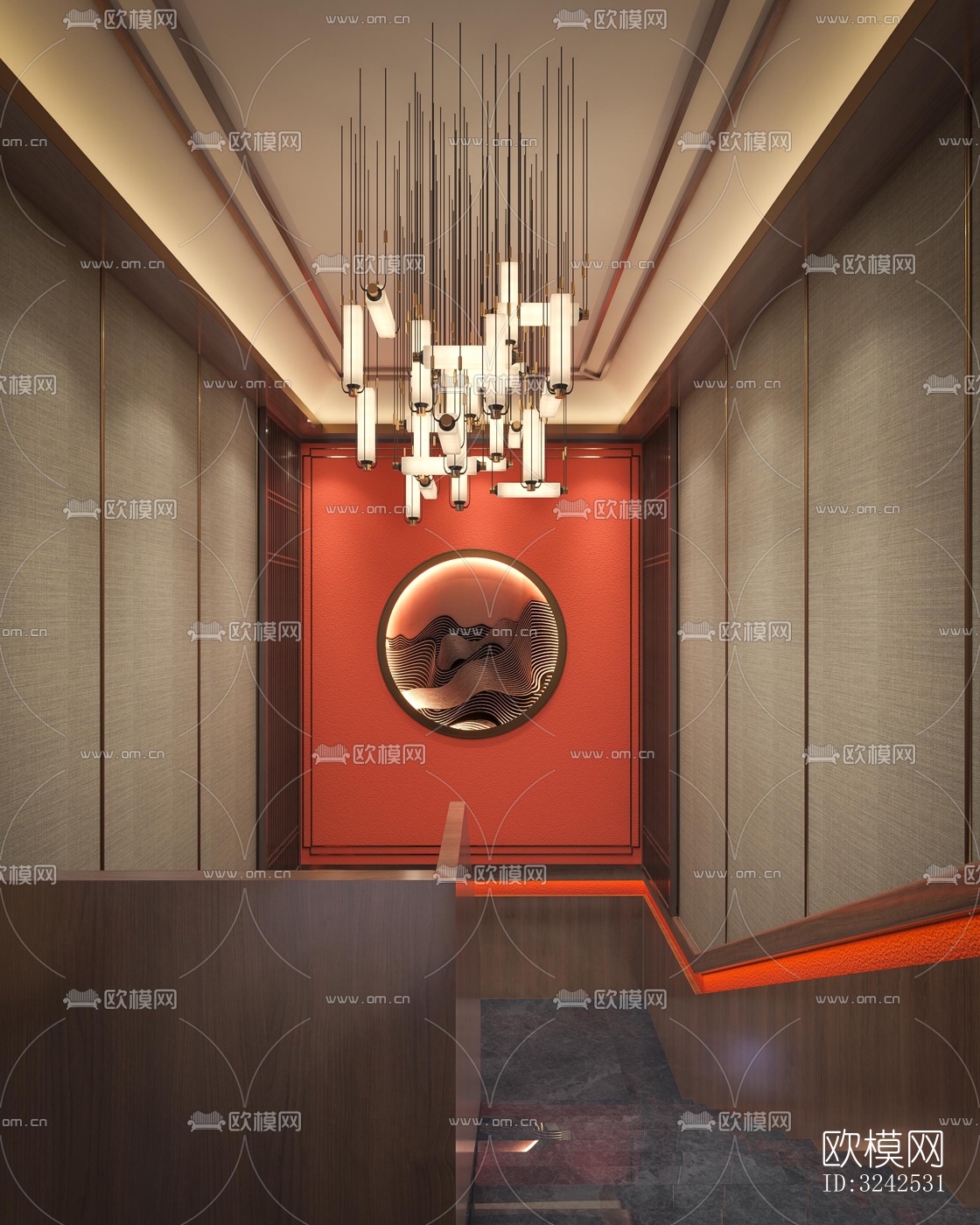 中式中餐厅效果图下载（渲染图14）