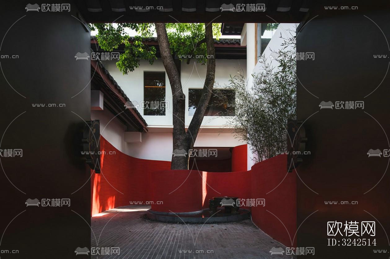 中式中餐厅效果图下载（渲染图2）