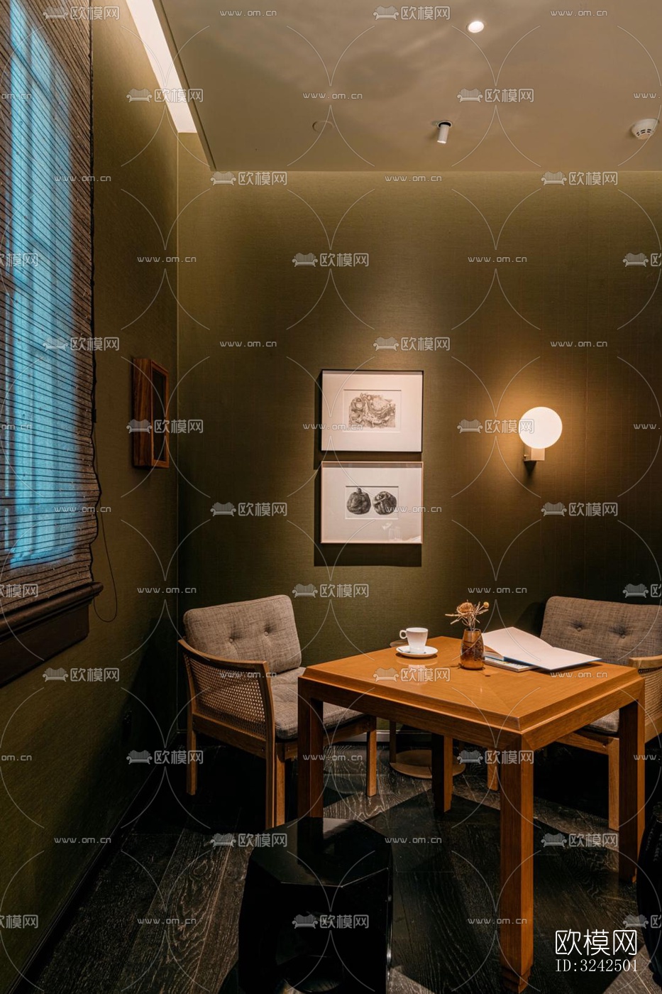 东南亚中餐厅效果图下载（渲染图12）