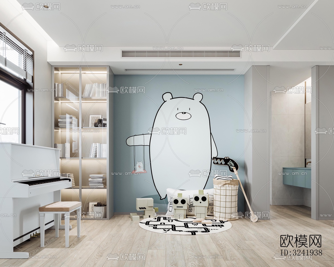 现代卧室效果图下载（渲染图5）