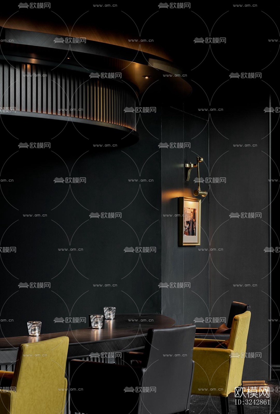 新中式中餐厅效果图下载（渲染图13）