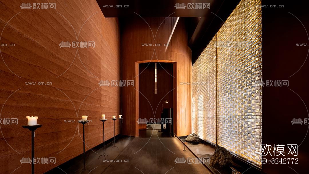 新中式中餐厅效果图下载（渲染图9）