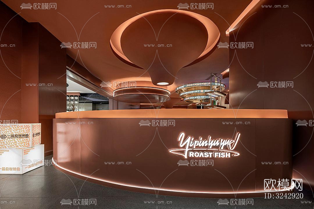 现代中餐厅效果图下载（渲染图13）