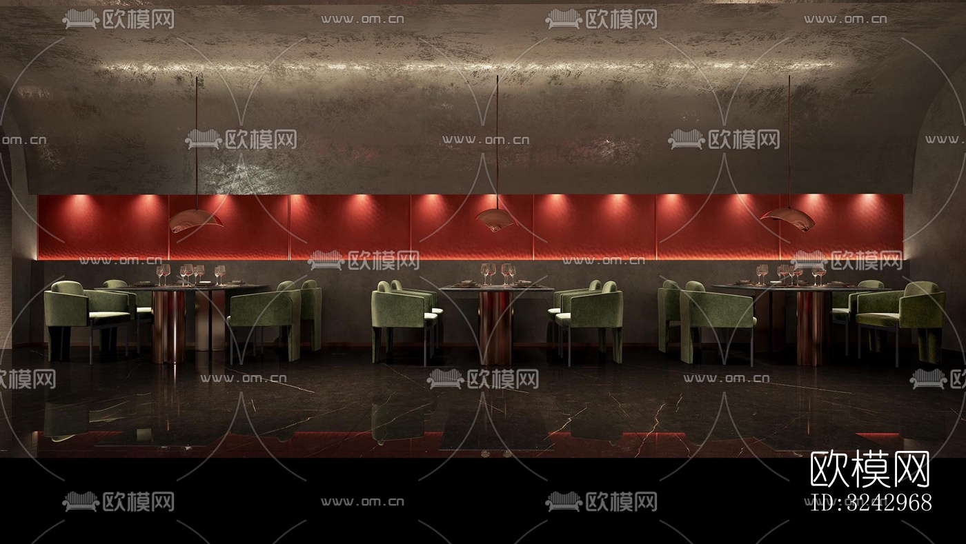 现代中餐厅效果图下载（渲染图10）