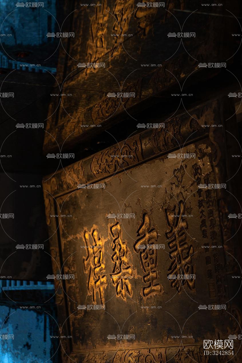 新中式中餐厅效果图下载（渲染图1）