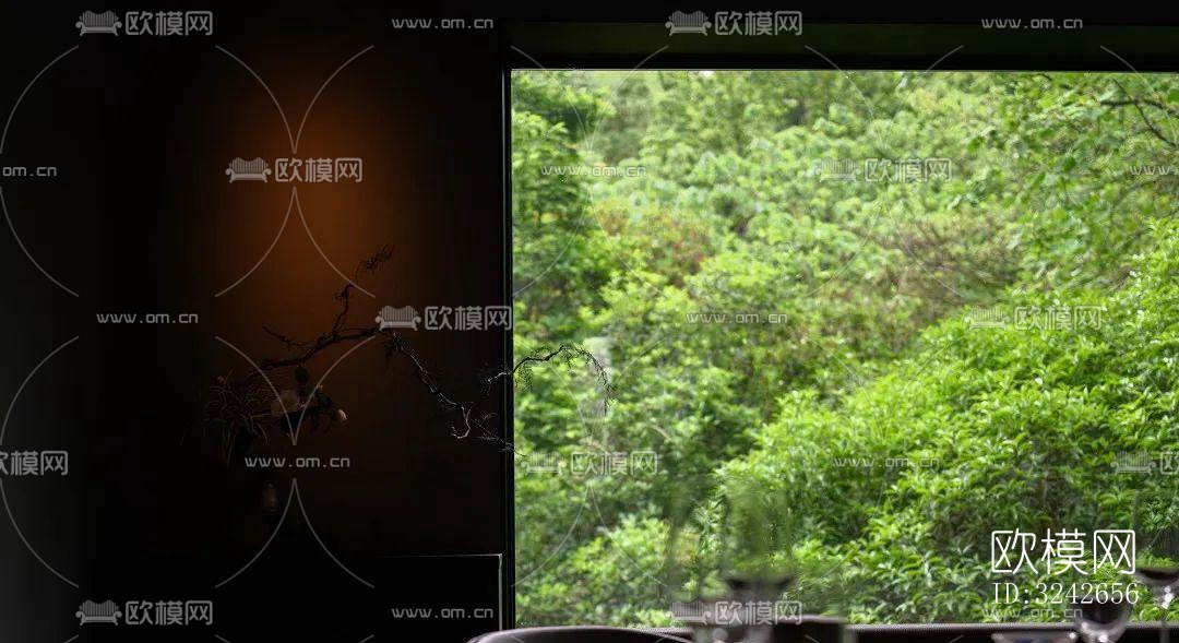 新中式中餐厅效果图下载（渲染图11）