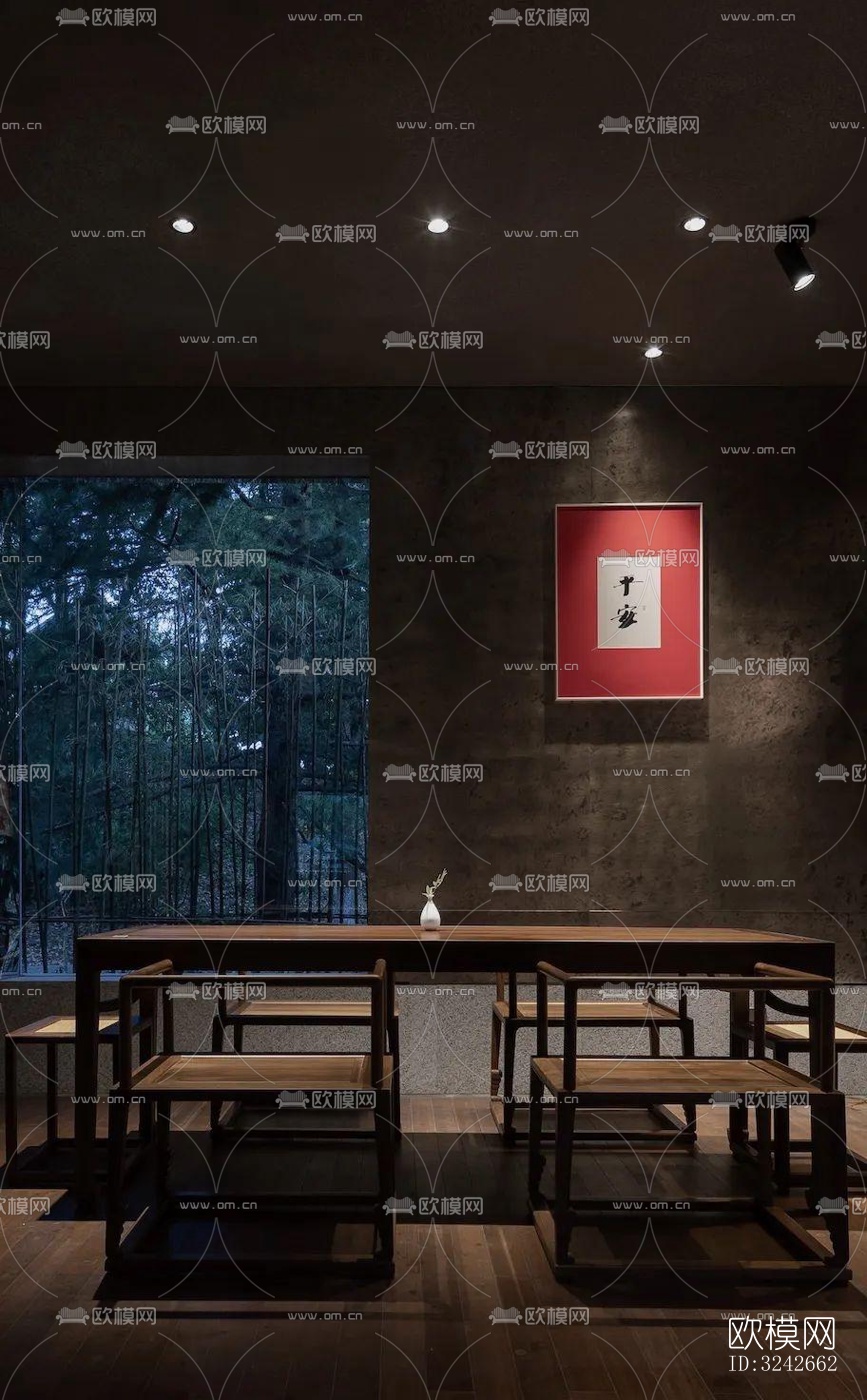 新中式中餐厅效果图下载（渲染图5）