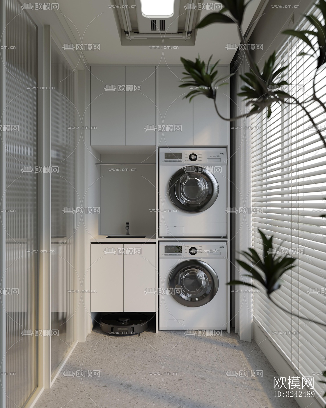 现代阳台花园效果图下载（渲染图1）