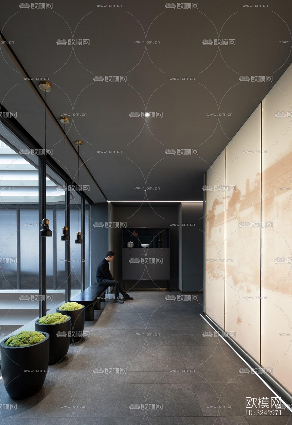 现代中餐厅效果图下载（渲染图5）