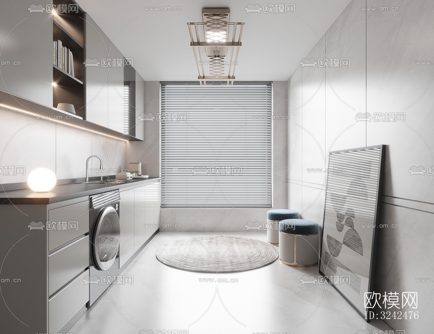 现代阳台花园效果图下载（渲染图2）