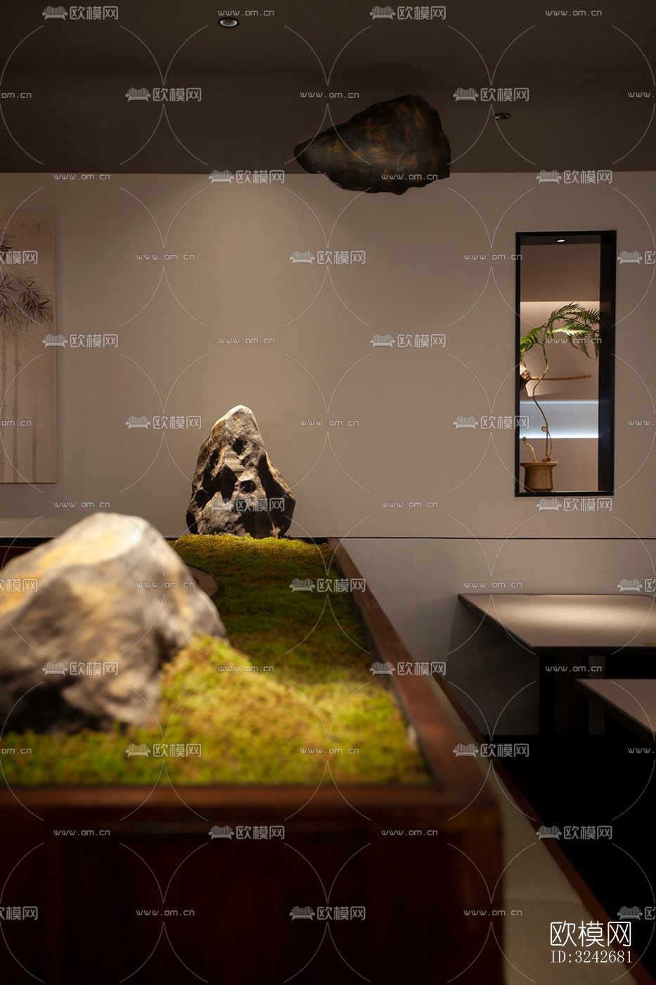 新中式中餐厅效果图下载（渲染图7）