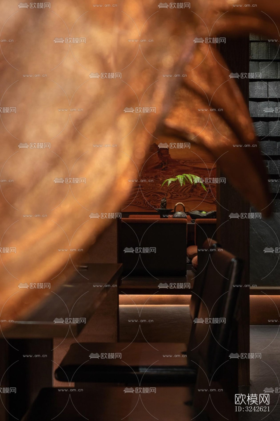 新中式中餐厅效果图下载（渲染图13）