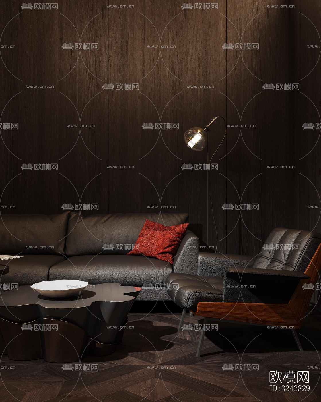 新中式中餐厅效果图下载（渲染图19）