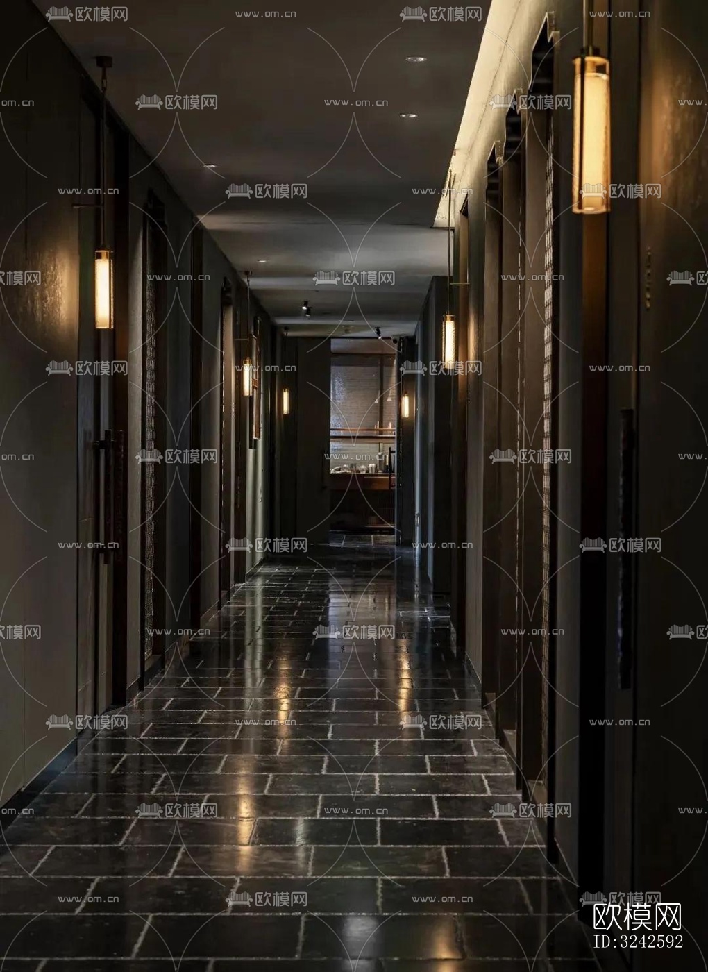 新中式中餐厅效果图下载（渲染图11）