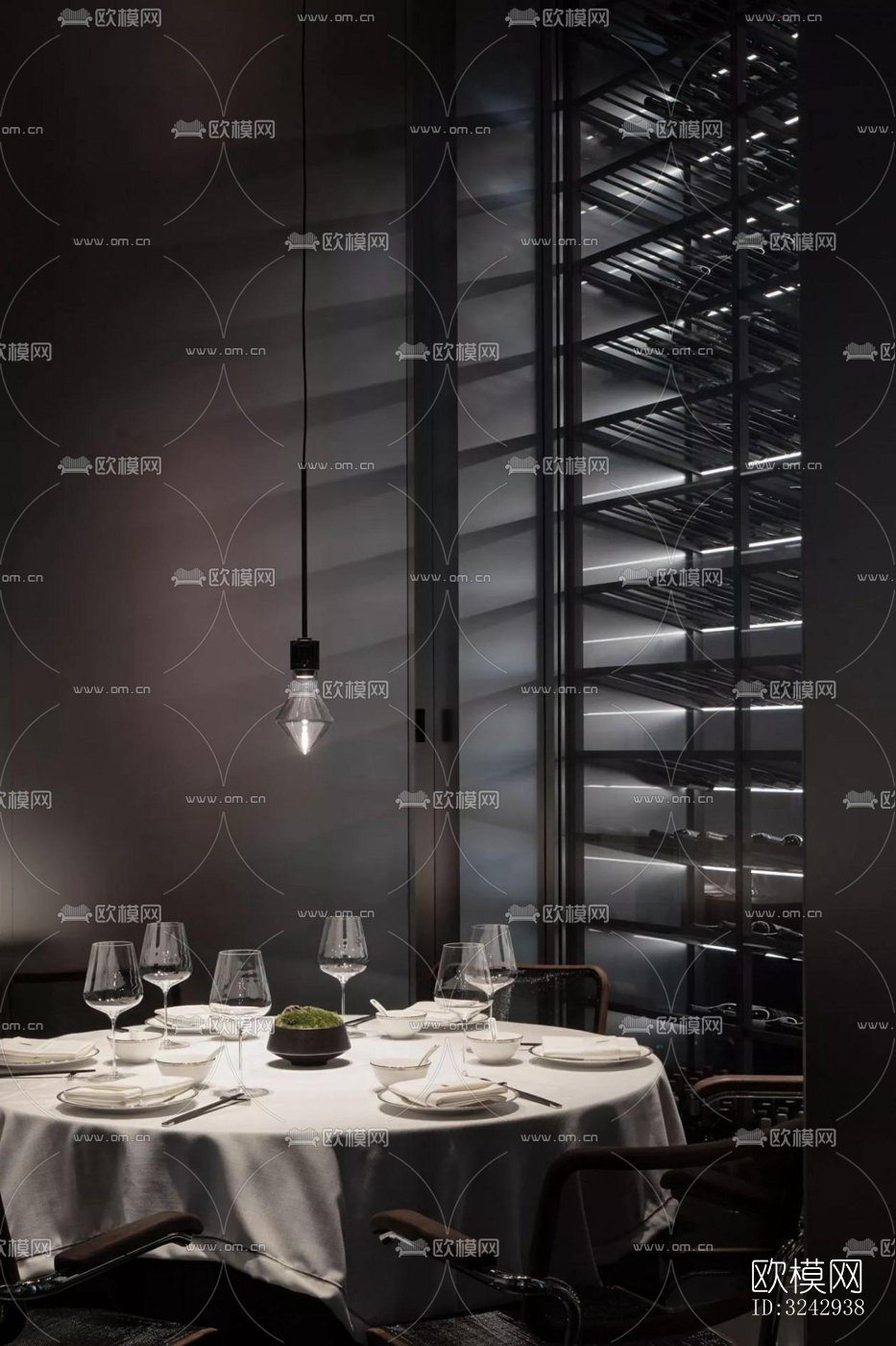 现代中餐厅效果图下载（渲染图14）