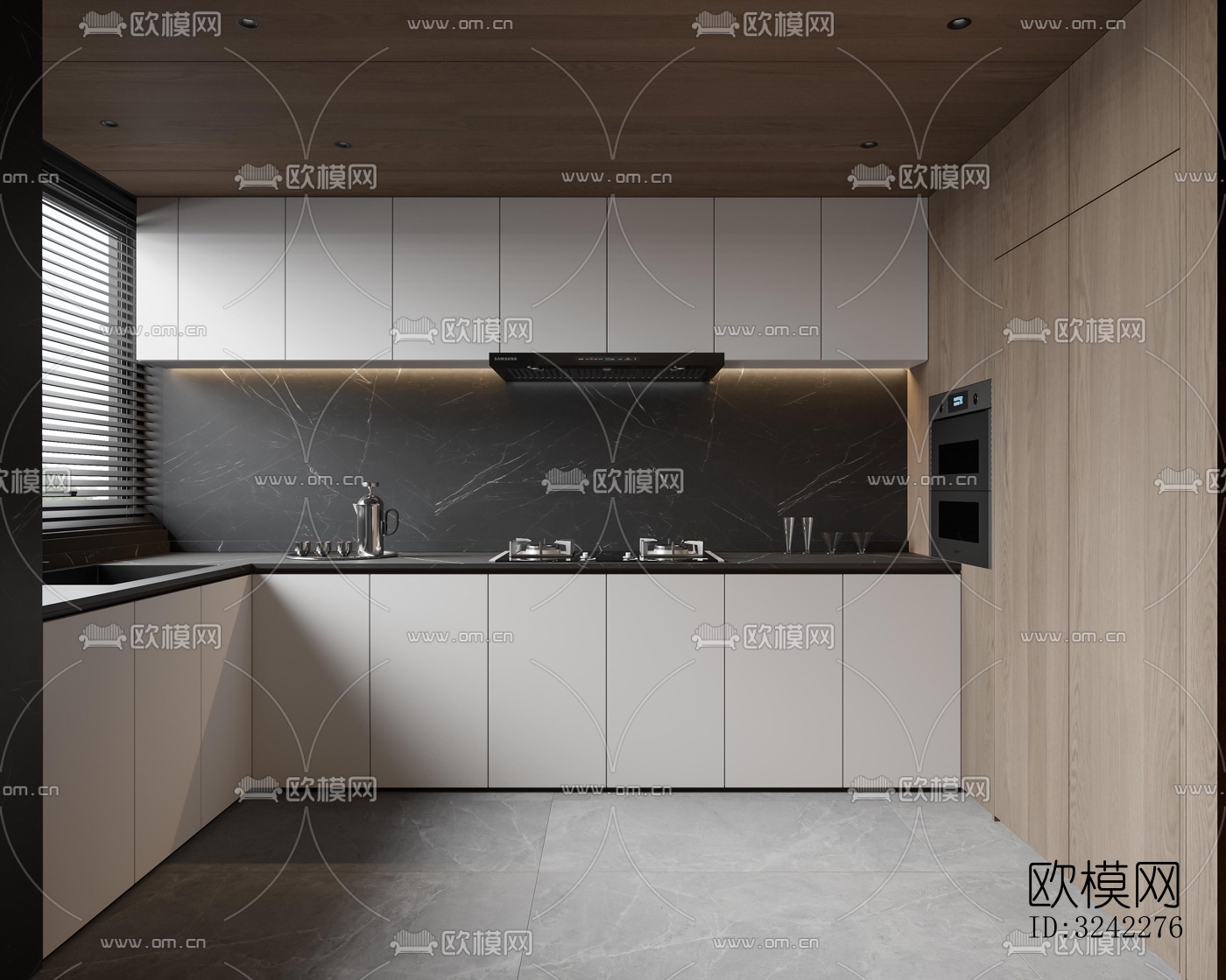 现代客餐厅效果图下载（渲染图16）