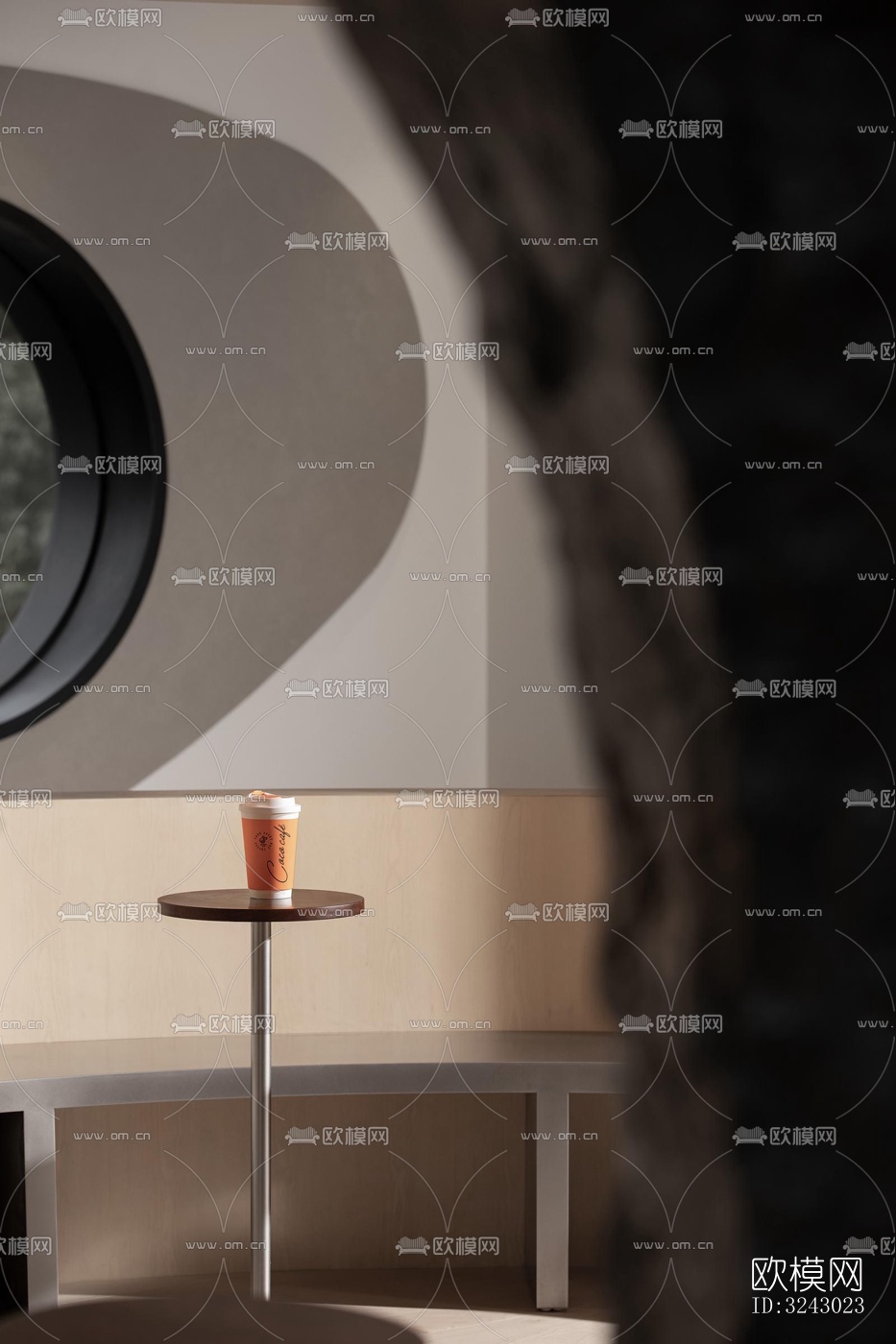 现代咖啡奶茶效果图下载（渲染图14）