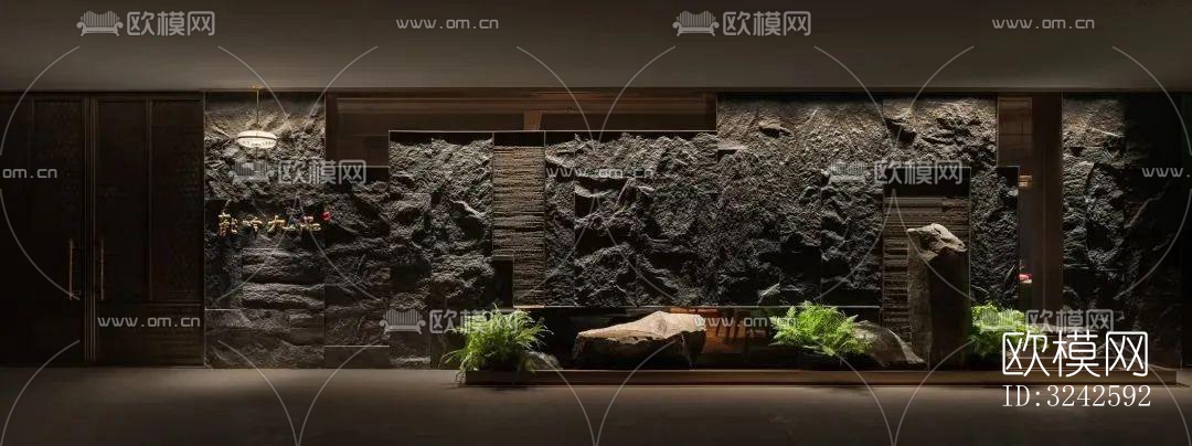 新中式中餐厅效果图下载（渲染图15）