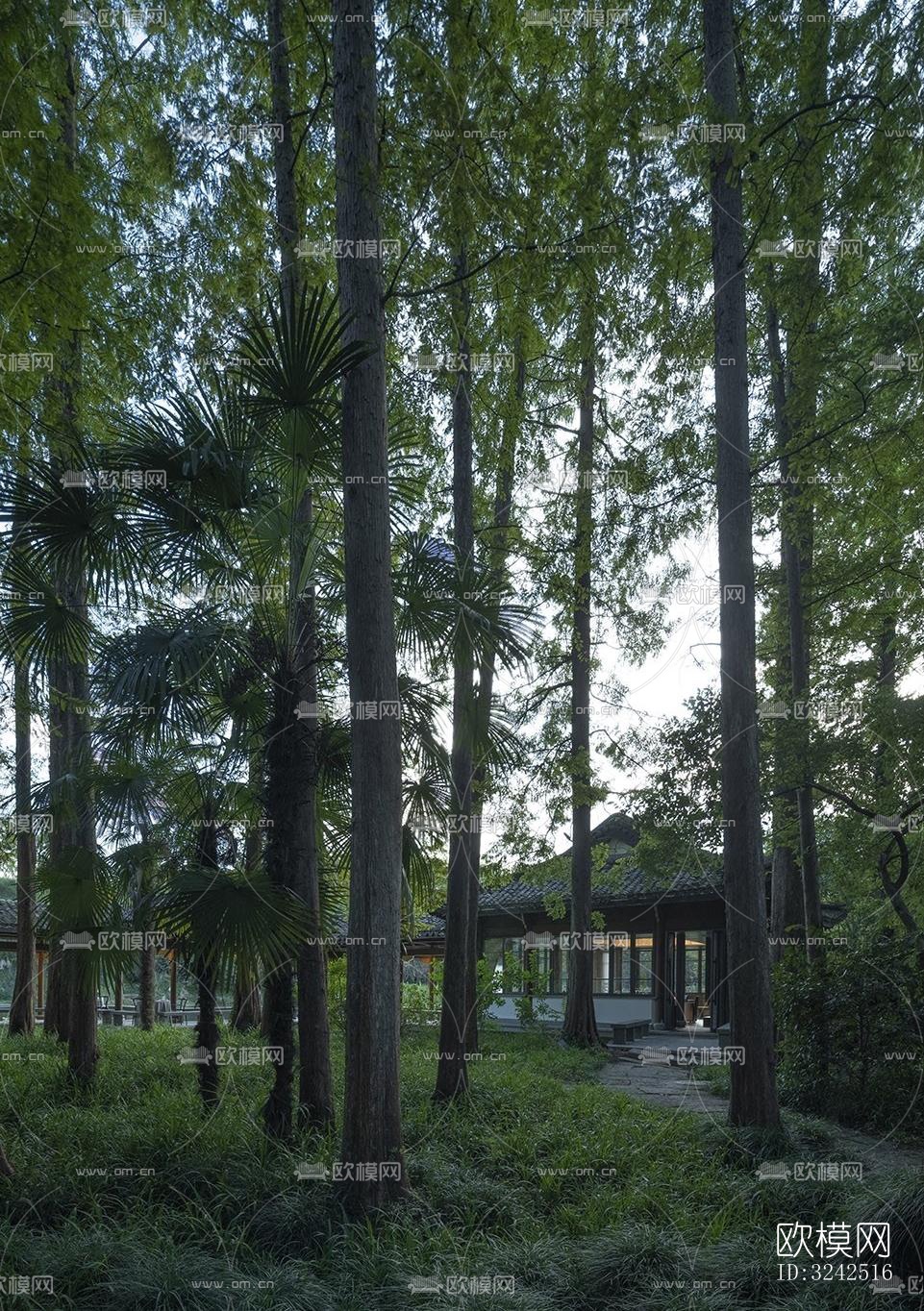 中式中餐厅效果图下载（渲染图6）