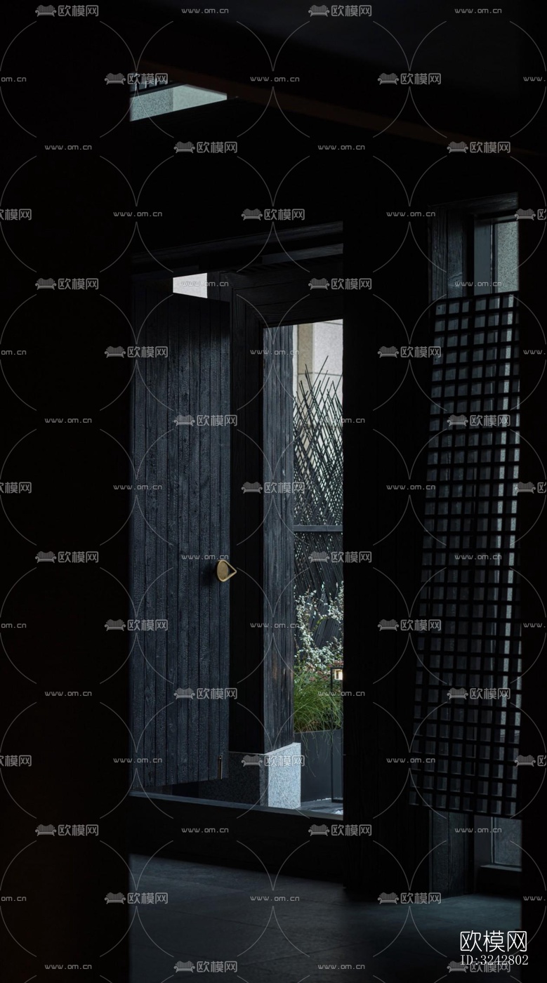 新中式中餐厅效果图下载（渲染图11）