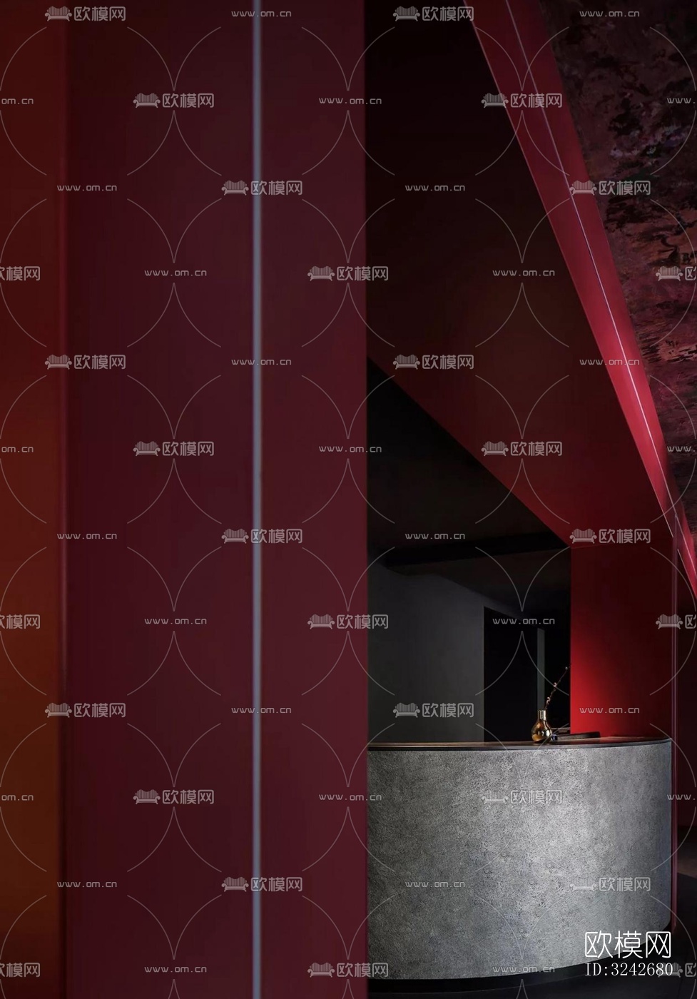 新中式中餐厅效果图下载（渲染图3）