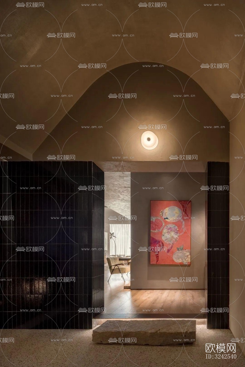 侘寂中餐厅效果图下载（渲染图20）