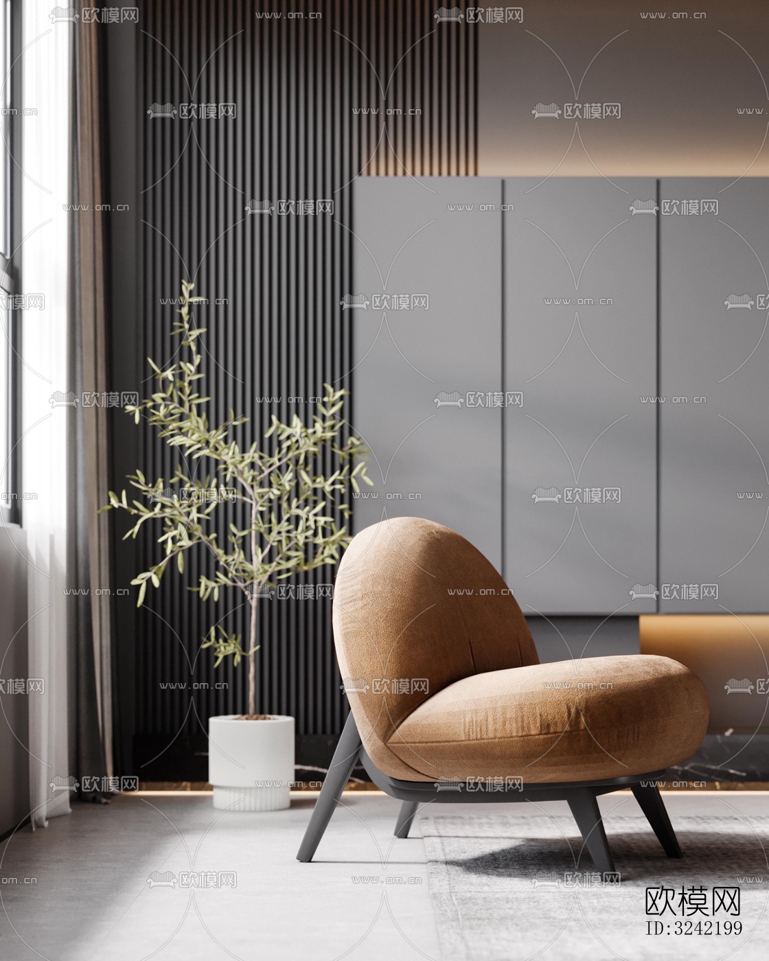 现代客餐厅效果图下载（渲染图5）