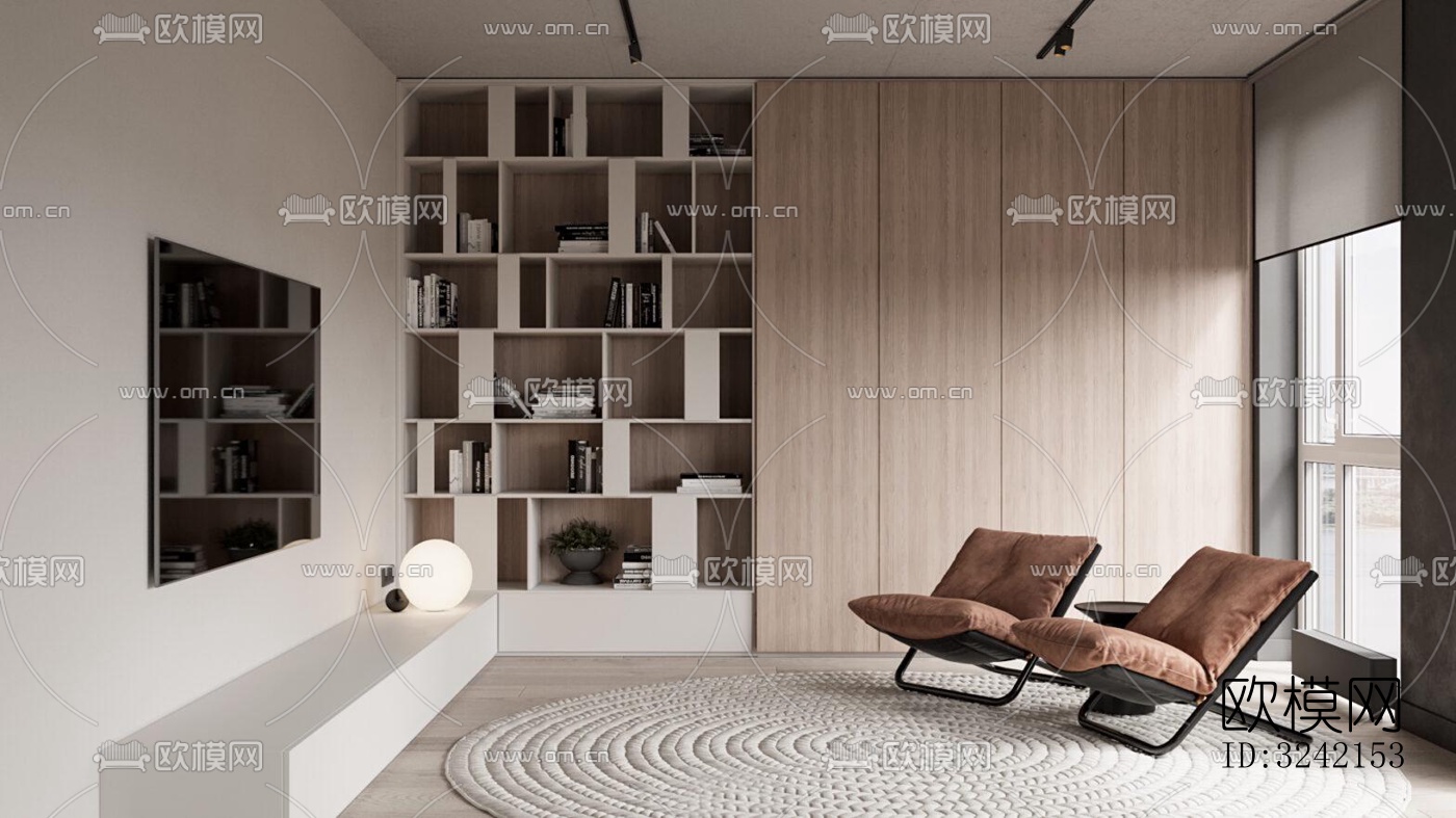 现代客餐厅效果图下载（渲染图20）