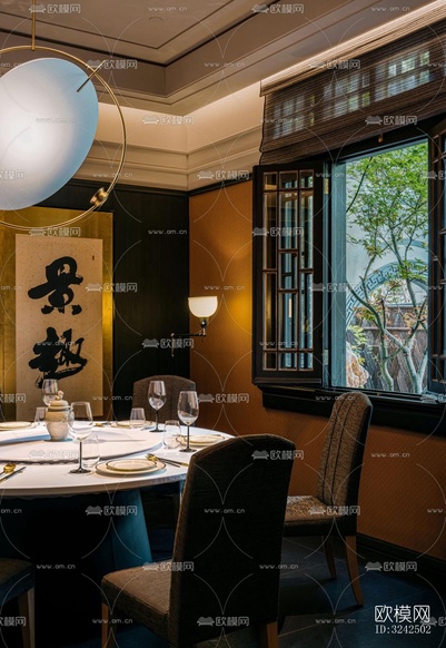 东南亚中餐厅效果图下载(渲染图13)