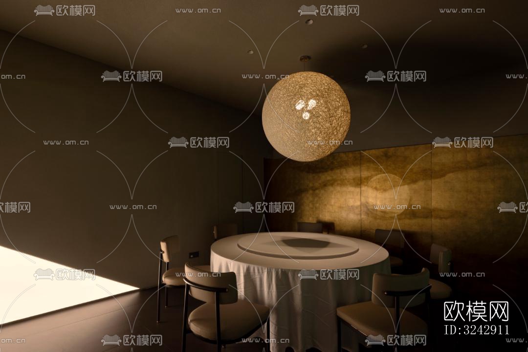 现代中餐厅效果图下载（渲染图17）