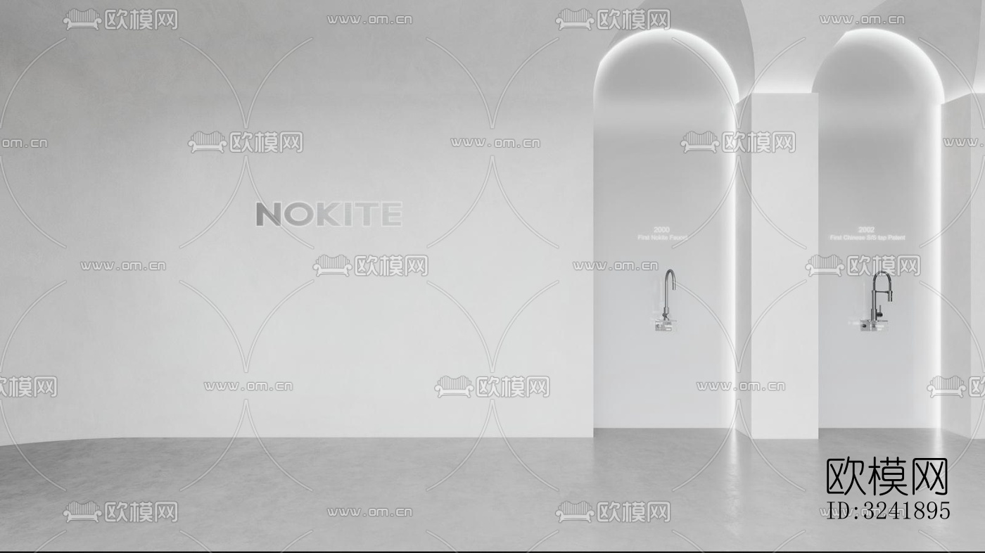 现代展览展厅效果图下载（渲染图1）