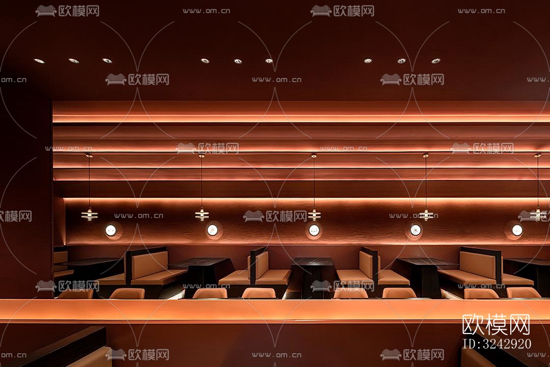 现代中餐厅效果图下载（渲染图6）