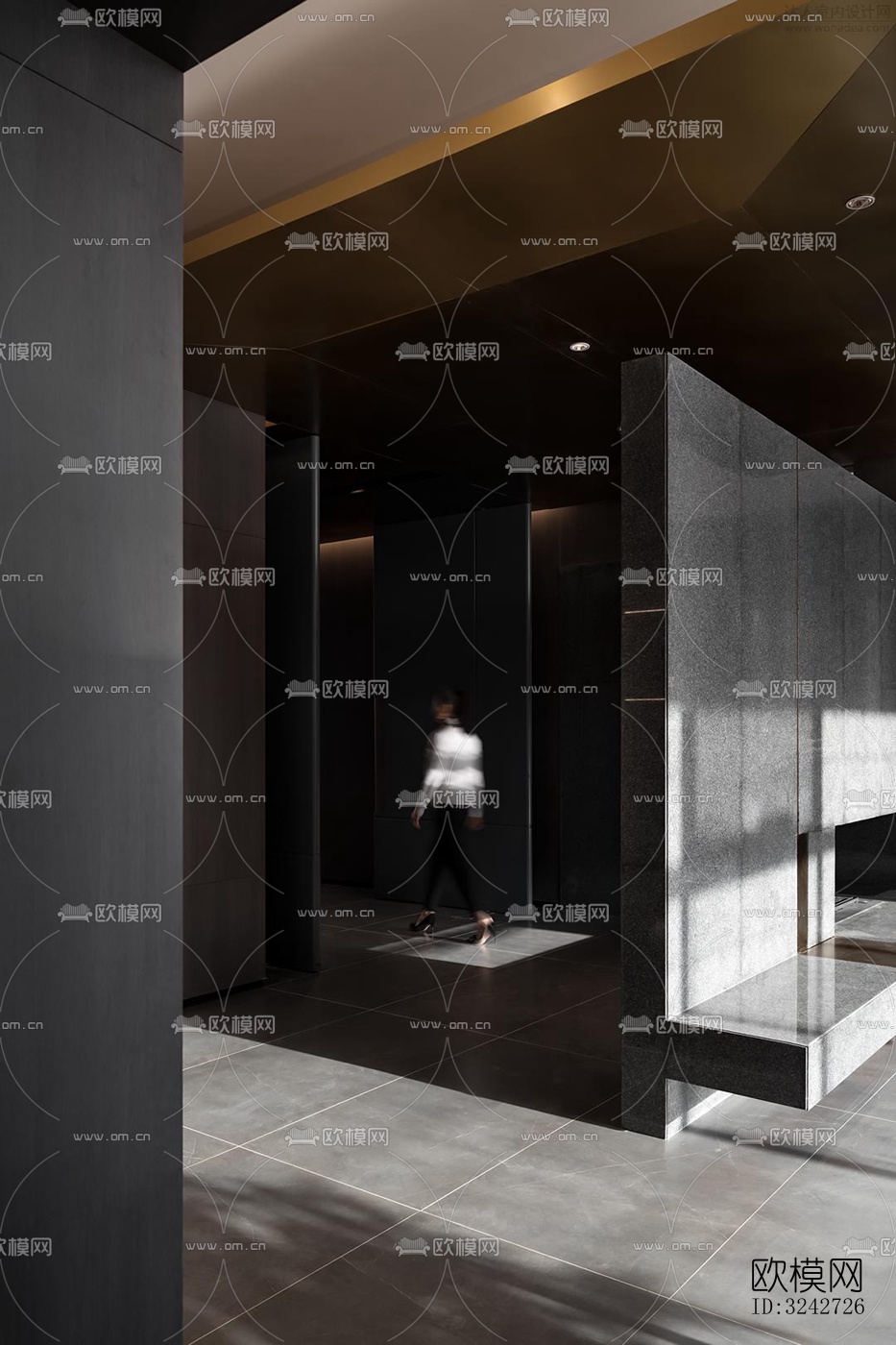 新中式中餐厅效果图下载（渲染图1）