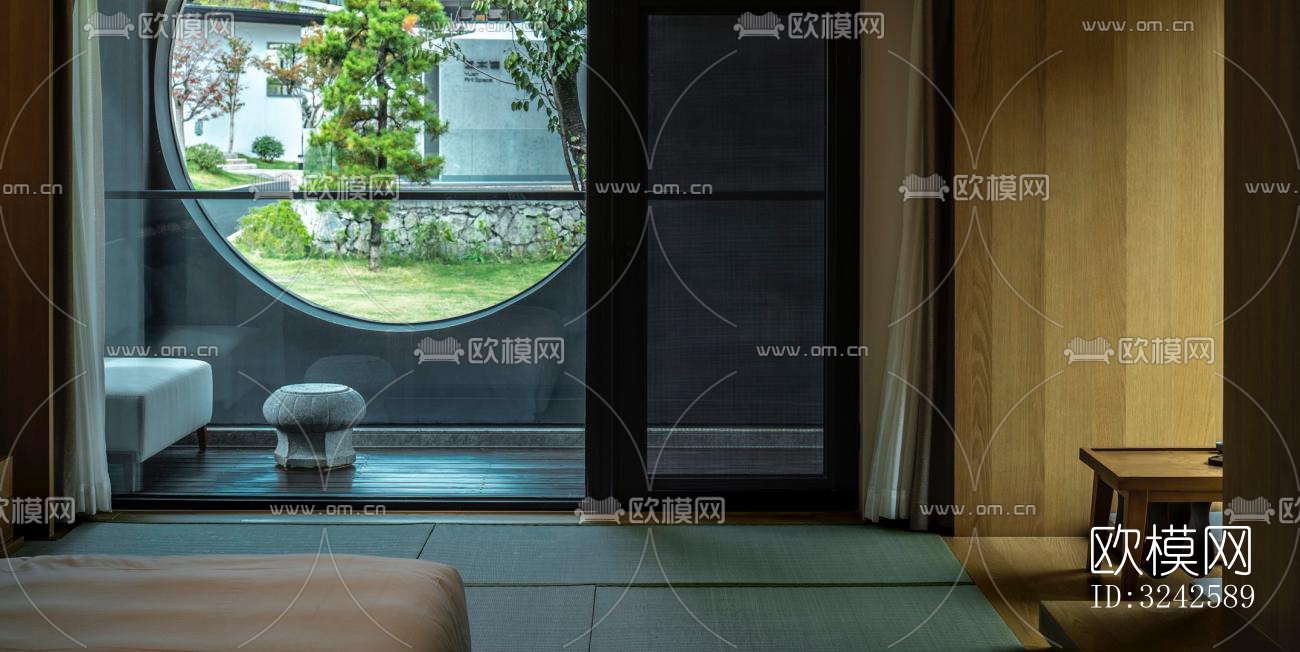 新中式中餐厅效果图下载（渲染图10）