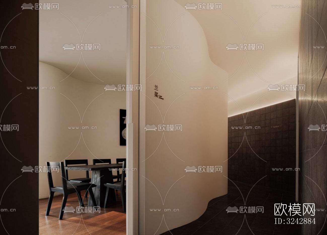 现代中餐厅效果图下载（渲染图10）