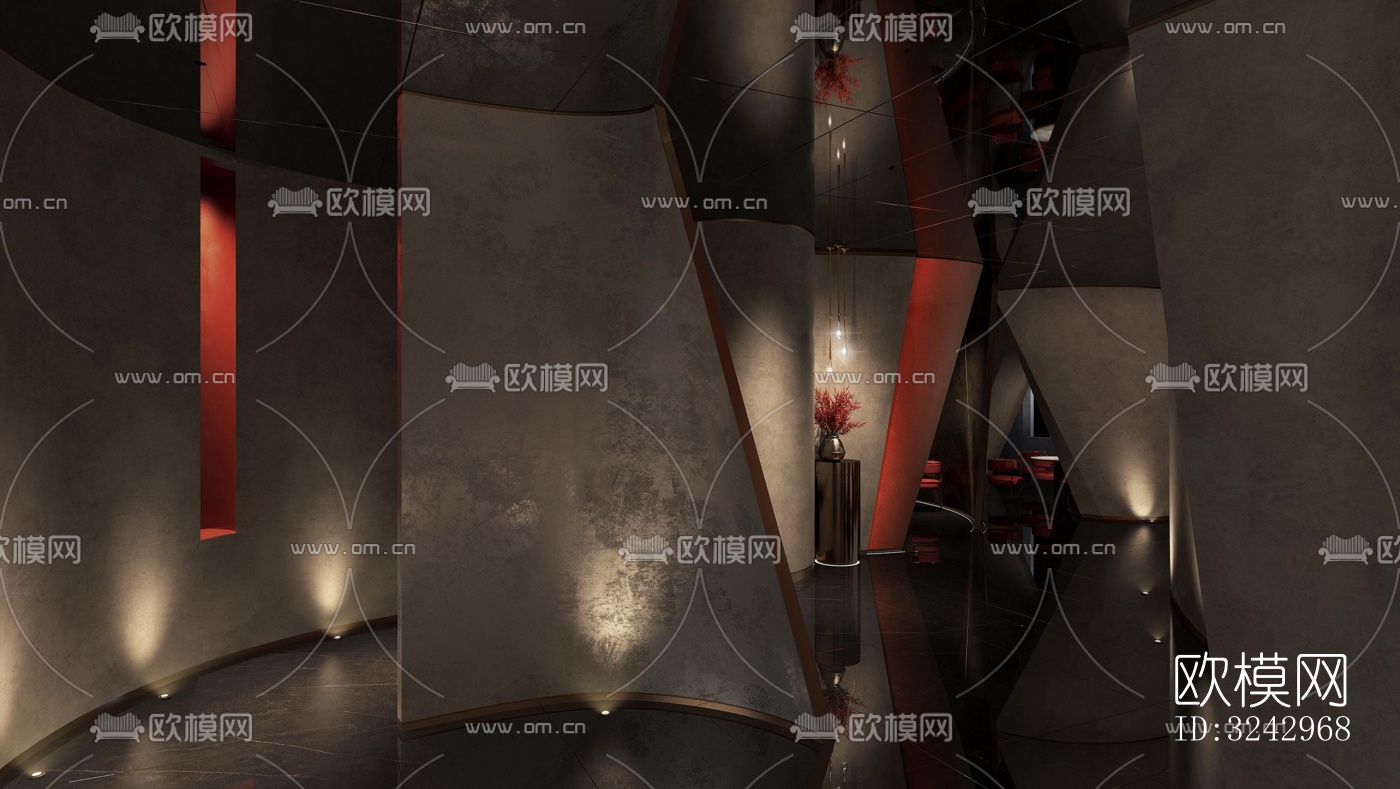 现代中餐厅效果图下载（渲染图15）