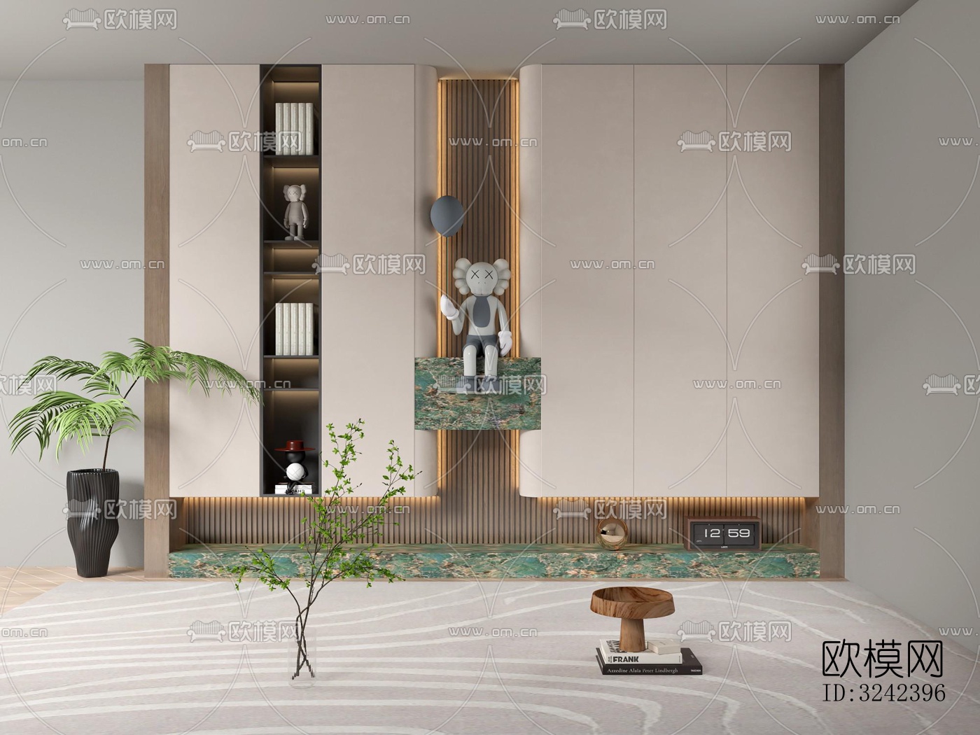 现代玄关过道效果图下载（渲染图2）