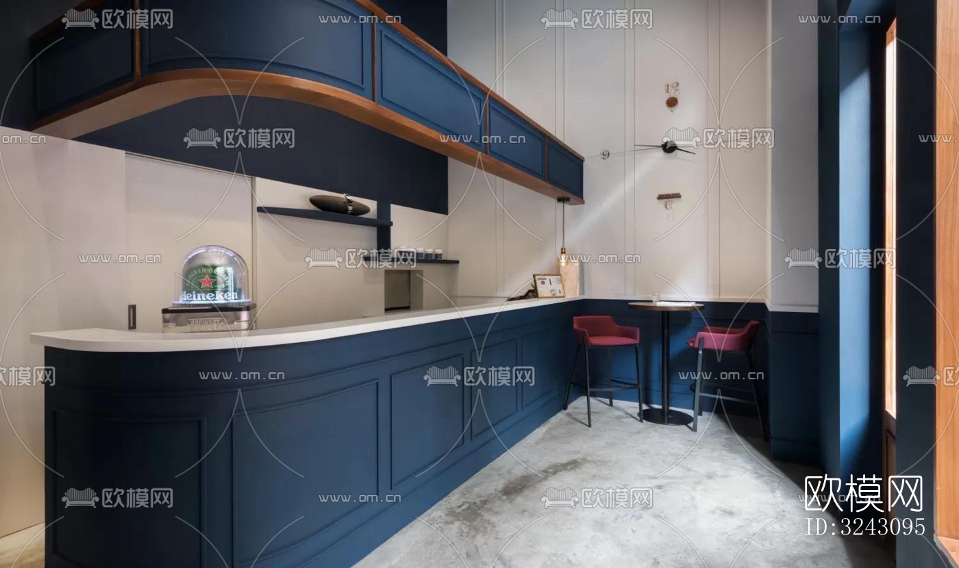 现代咖啡奶茶效果图下载（渲染图3）