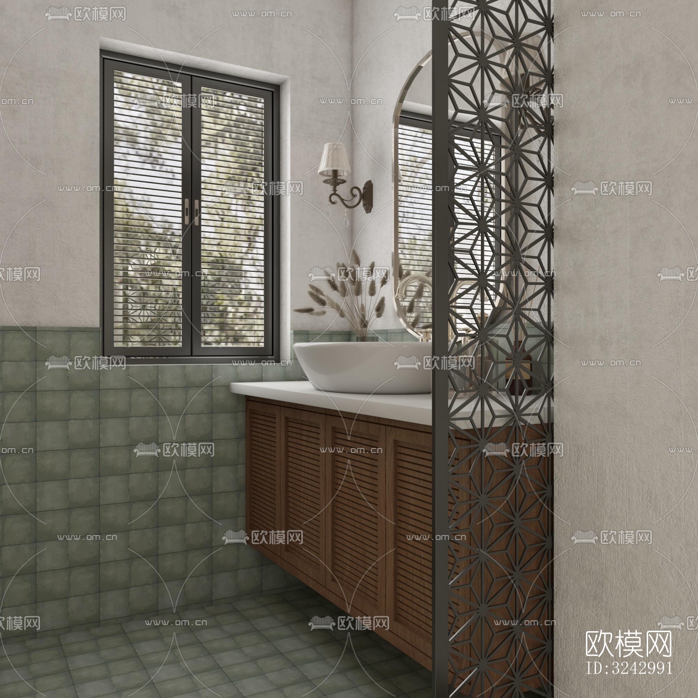 侘寂咖啡奶茶效果图下载（渲染图3）