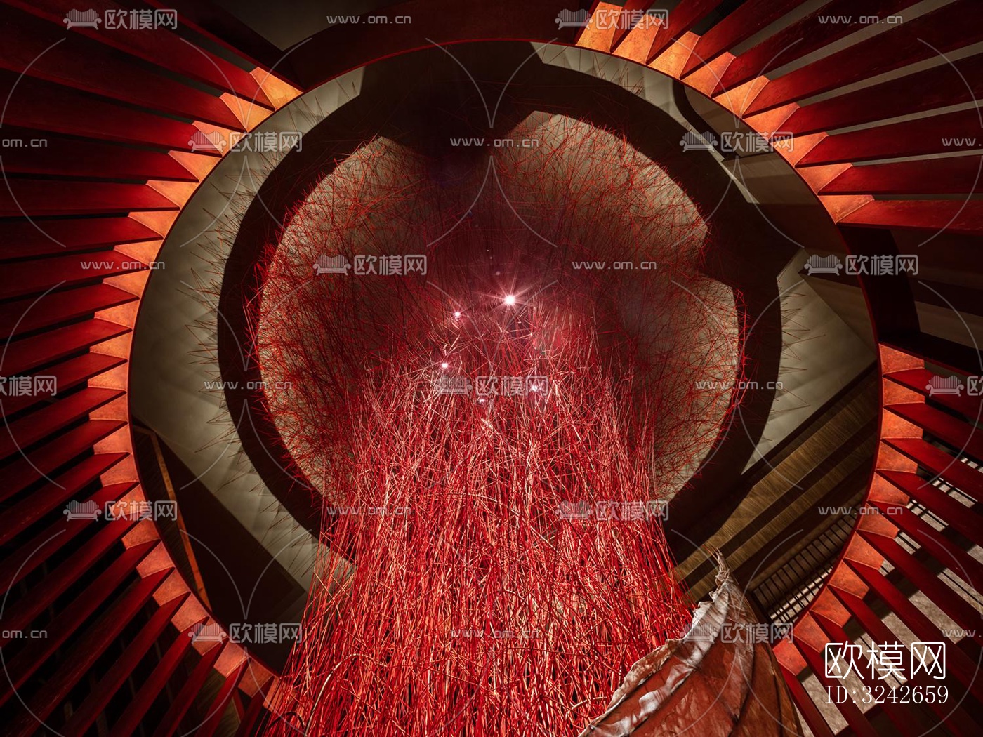 新中式中餐厅效果图下载（渲染图8）