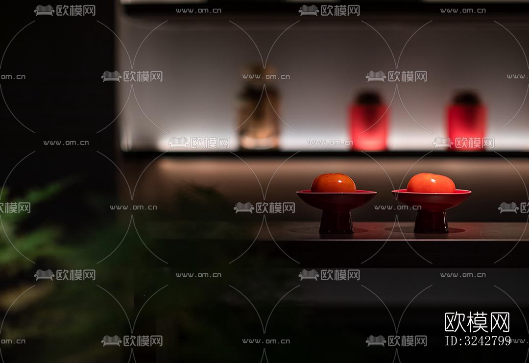 新中式中餐厅效果图下载（渲染图15）