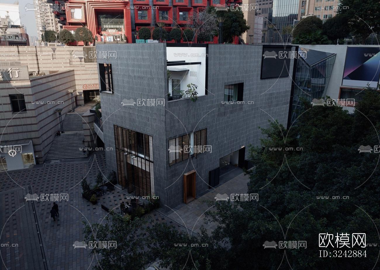 现代中餐厅效果图下载（渲染图1）