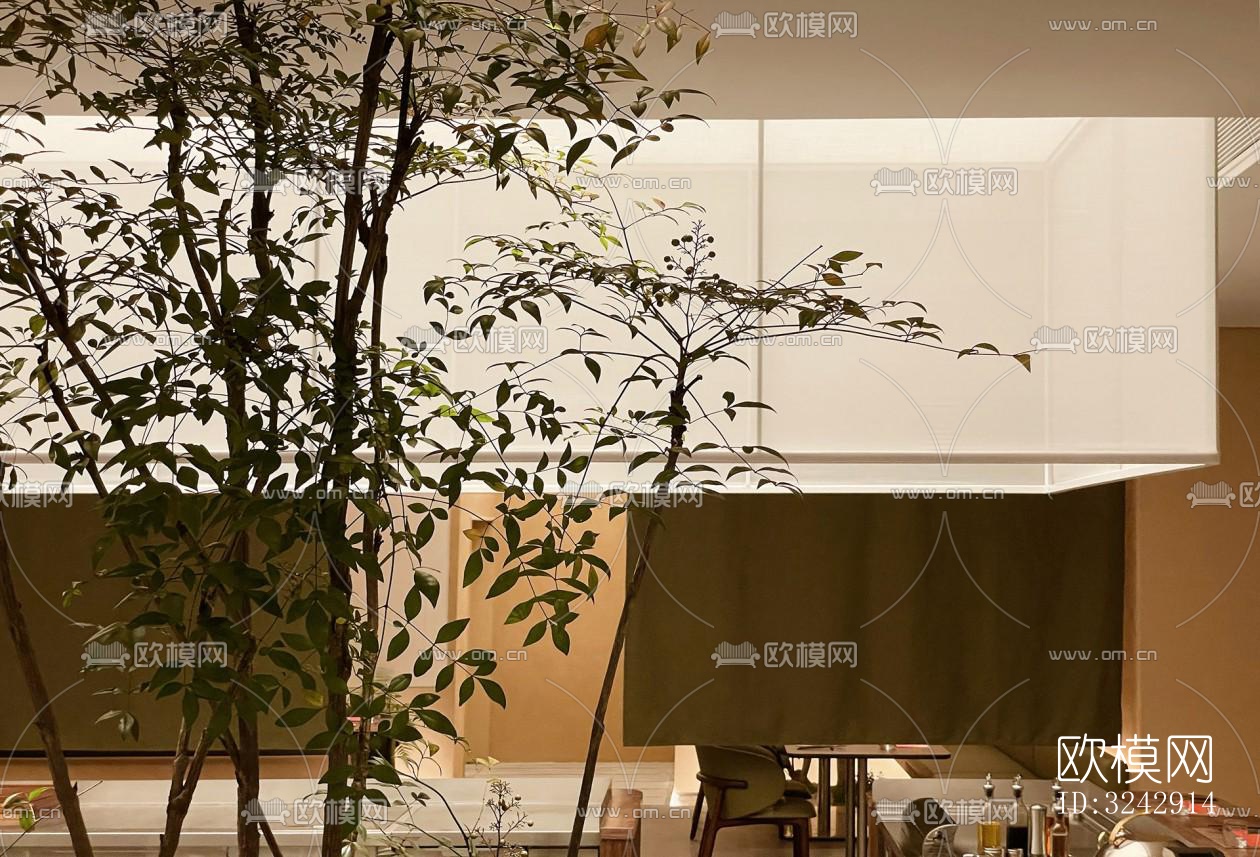 现代中餐厅效果图下载（渲染图10）