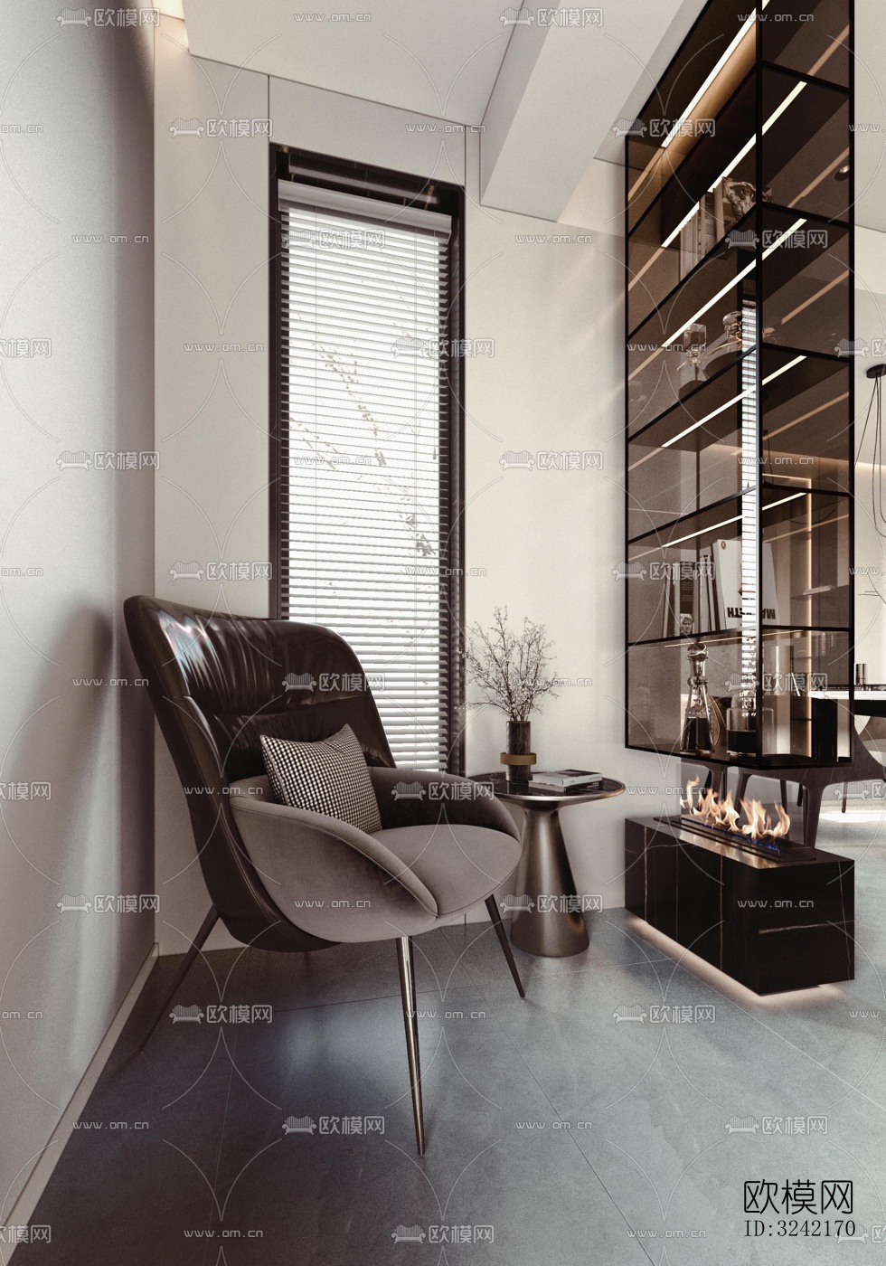 现代客餐厅效果图下载（渲染图9）