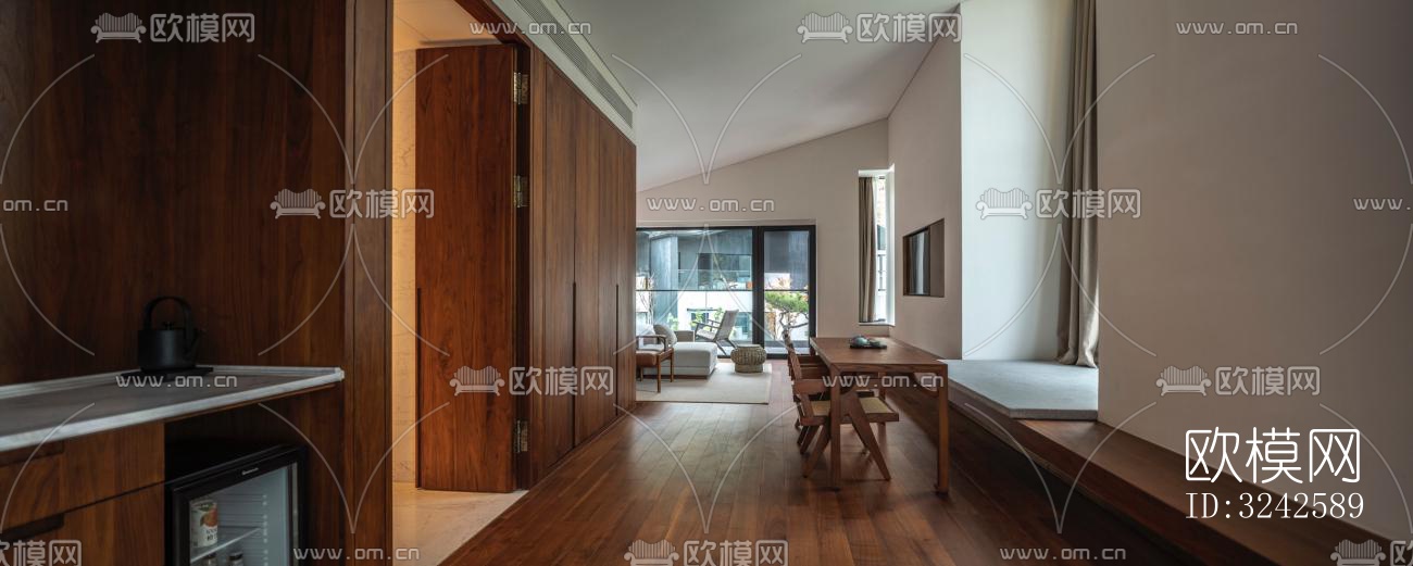 新中式中餐厅效果图下载（渲染图14）