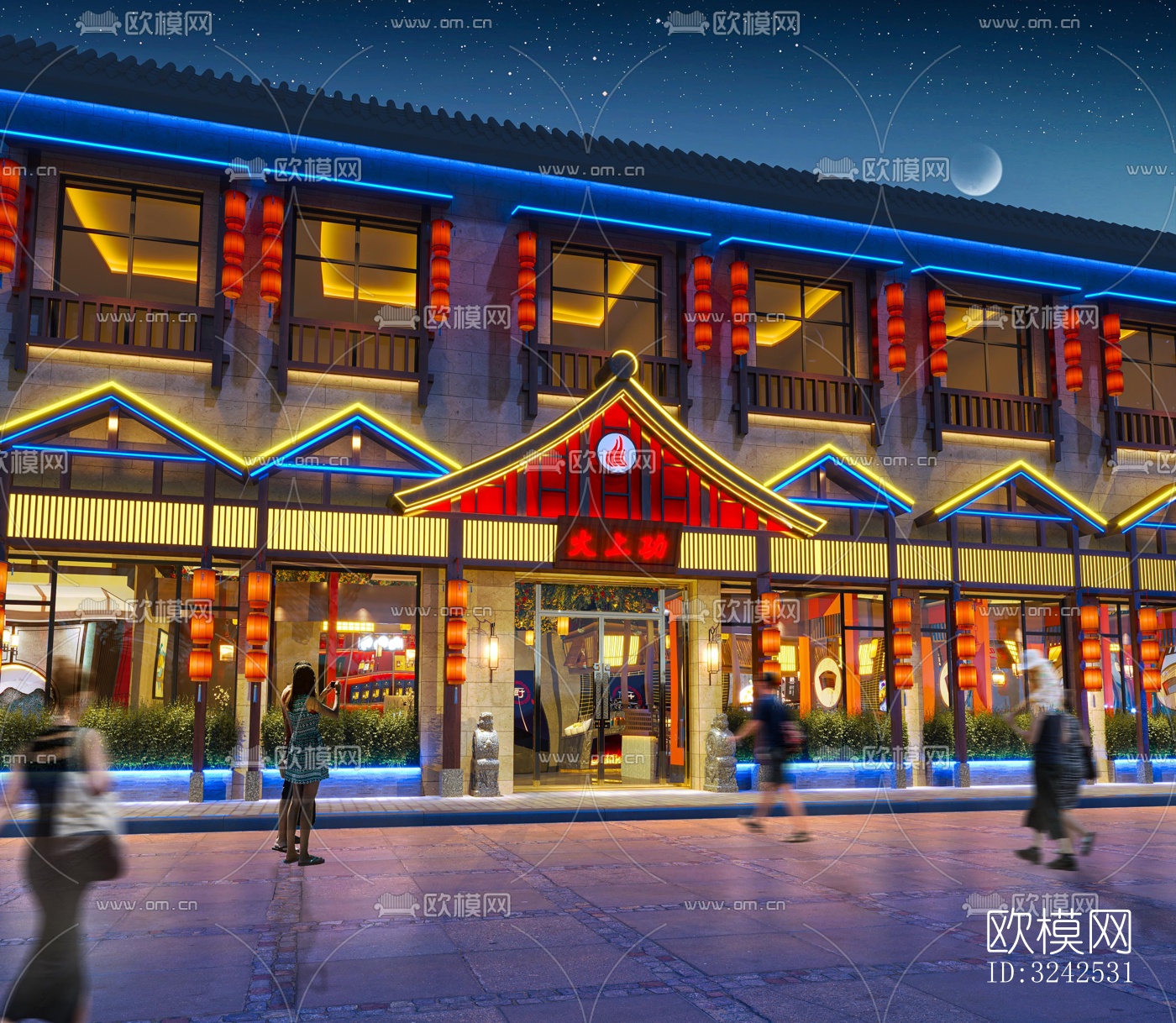 中式中餐厅效果图下载（渲染图15）