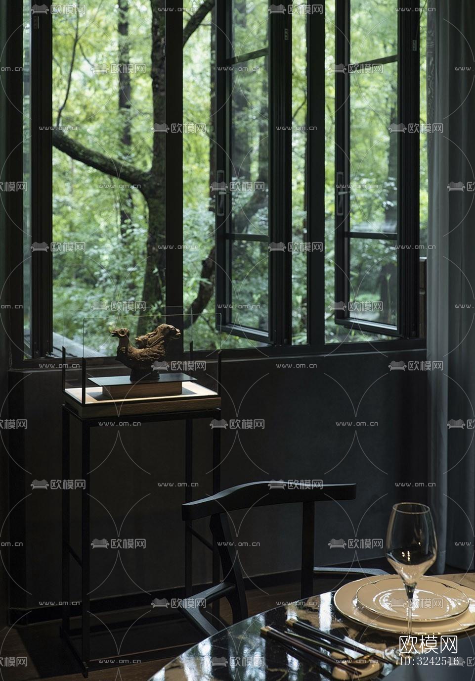 中式中餐厅效果图下载（渲染图16）