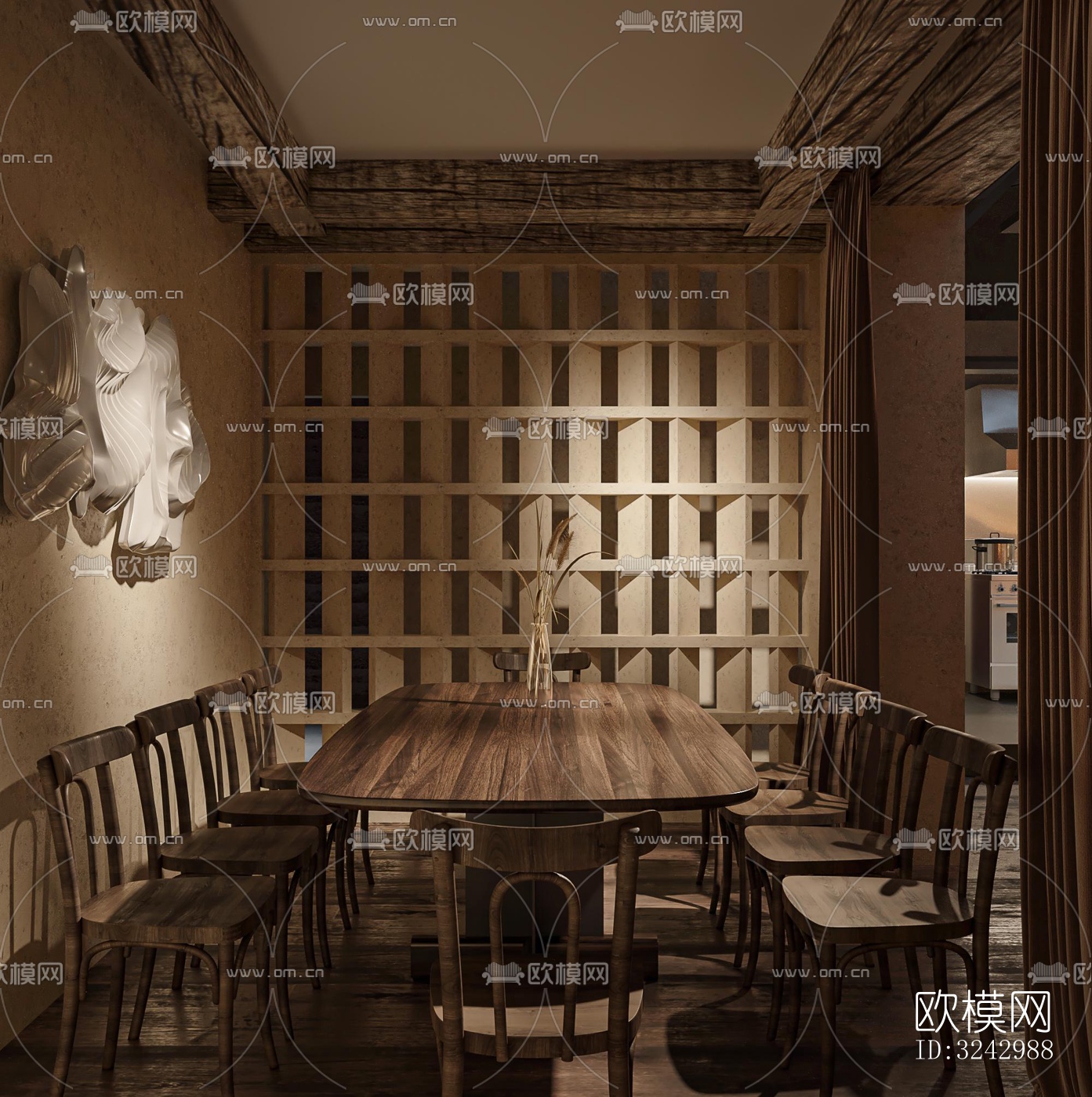 侘寂咖啡奶茶效果图下载（渲染图7）