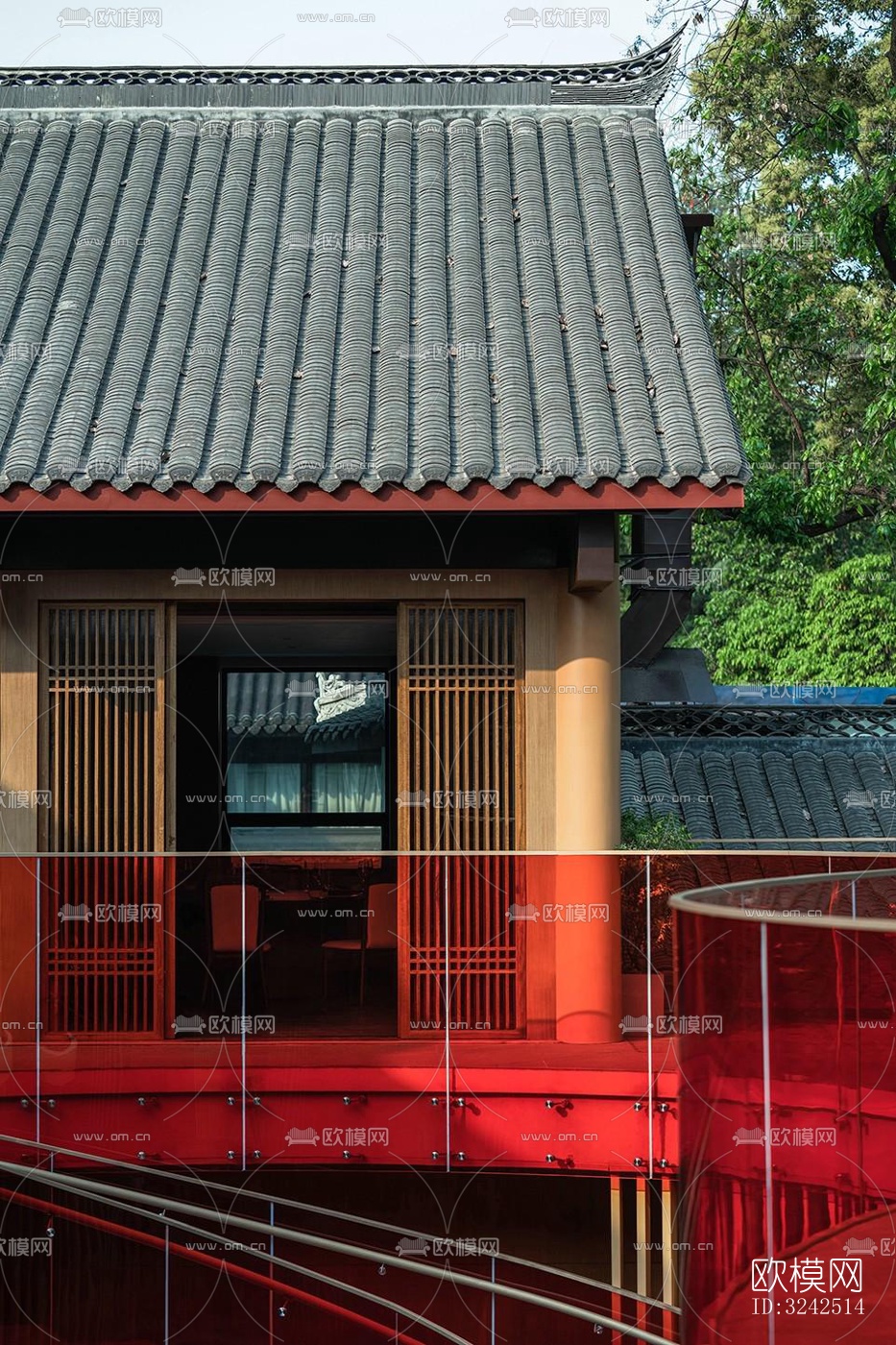 中式中餐厅效果图下载（渲染图11）